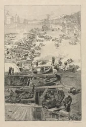 Ankunft der Kartoffeln im Hôtel de Ville, 1883
