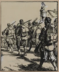 Grenzschlacht: Gruppe britischer Soldaten
