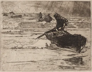 Fischer fliehen vor dem Sturm, 1892