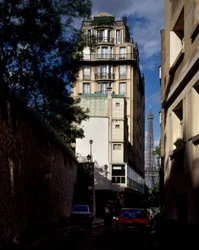 Gebäude rue Raynouard, Paris 16. Architekt Auguste Perret (1874-1954)