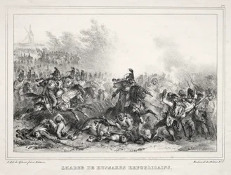 Album für 1833: Angriff der republikanischen Husaren