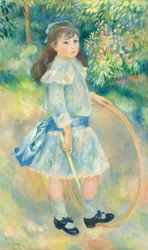 Mädchen mit einem Reifen