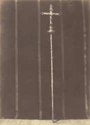 Jerusalem. Silberne Kreuzgravur, gespendet von Ludwig XIII. an die Kirche des Heiligen Grabes