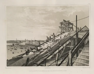 Der Gesimskonstruktion aus: Der Bau der Isaakskathedrale, 1845
