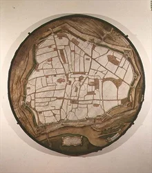 Kreisförmige Karte von Wien, 1547-49