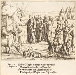 Moses schlägt den Felsen