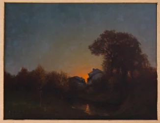 Landschaft bei Sonnenuntergang