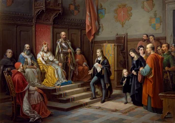 Friedrich III. wird vom Triester Dichter Raffaele Zovenzoni gedrängt, gegen die Türken zu marschieren