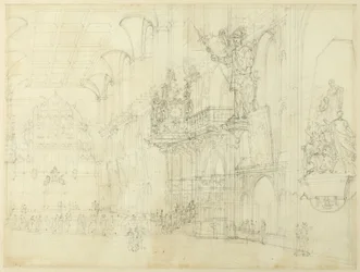 Studie für Guild Hall, aus Microcosm of London