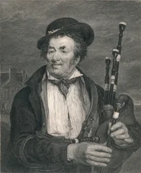 Der Dudelsackpfeifer, nach einem Bild von David Wilkie, R.A.