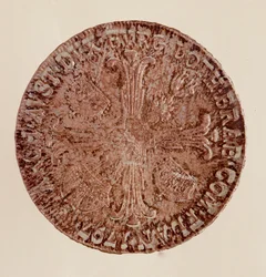 Österreichischer Silberthaler von Kaiser Franz II. (Franz I. von Österreich oder Franz II. des Heiligen Römischen Reiches) (1768-1835) 1797. Durchmesser 4 cm, Neapel, Archäologisches Museum