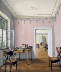 Biedermeier Innenraum, um 1840