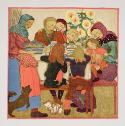 Weihnachtsabendfest, ca. 1910, aus 