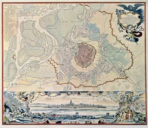 Plan der Stadt Wien, nach einem Stich von 1720