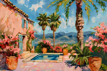 Mediterraner Poolgarten