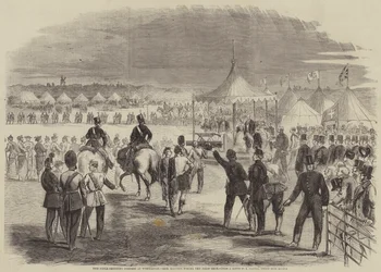 Der Schießwettbewerb in Wimbledon, Ihre Majestät feuert den ersten Schuss ab