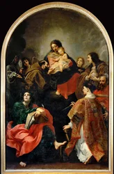 Thronende Madonna mit Heiligen