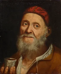 Alter Mann mit Kaffeehäferl