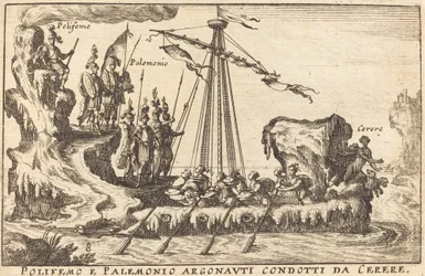 Polifemo und Palemonio Argonauten geführt von Ceres