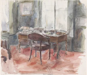 Das Büro im Arbeitszimmer von Herrn S. van Houten, im Haus an der Riouwstraat 6, Den Haag