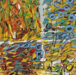 Lebendige abstrakte Landschaft