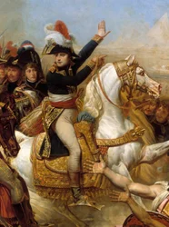 Kampagne (Expedition) von Ägypten (1798-1801): Napoleon Bonaparte hält eine Ansprache an die Armee vor der Schlacht der Pyramiden, 21. Juli