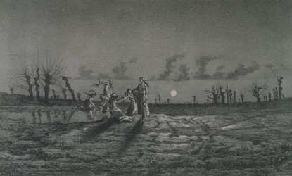 Die Lavandières oder die Nachtwäscherinnen, Illustration für Légendes rustiques von George Sand (1804-76), 1858