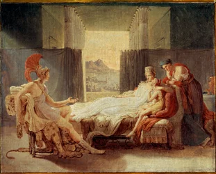 Skizze für Aeneas erzählt Dido die Unglücke von Troja, vor 1813