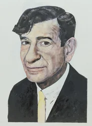 Porträt von Walter Matthau, Illustration für The Daily Mirror Colour Supplement, 1964