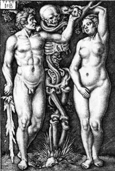 Adam und Eva, gestochen von Hans Sebald Beham, 1543