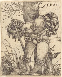 Fußsoldat vor einem Baum