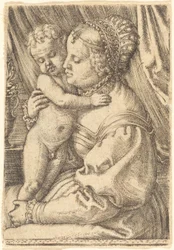 Madonna mit Blumenvase