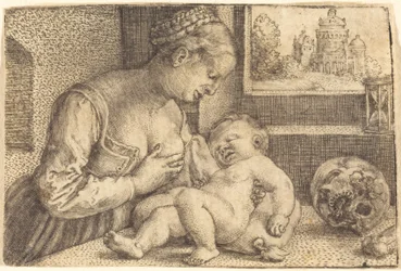 Madonna mit Schädel