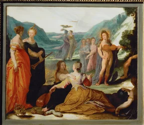 Apollo, Pallas und die Musen