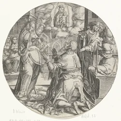 Maria mit dem Kind erscheint Kaiser Augustus