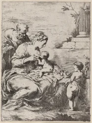 Die Heilige Familie mit Johannes dem Täufer
