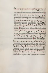 Missale: Fol. 154v: Musik für Exultet, 1469