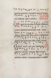 Missale: Fol. 156v: Musik für Exultet, 1469