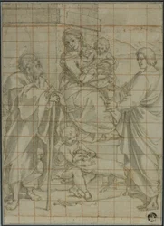 Heilige Familie mit dem heiligen Johannes dem Evangelisten und dem kleinen Johannes dem Täufer