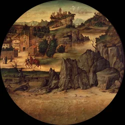 Landschaft mit Burgen, Spätes 15. Jahrhundert