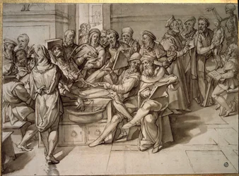 Anatomievorlesung von Michelangelo Buonarroti, genannt Michelangelo (Michelangelo oder Michel Ange)