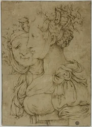 Alte Matrone und junge Frau