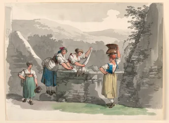 Wäsche in den Bergen nahe Rom, 1807–08