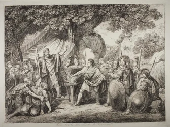 Gaius Mucius Scaevola in Gegenwart von Lars Porsena