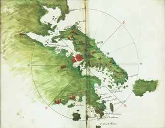 Seekarte von Negroponte, um 1485