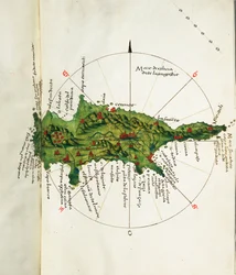 Karte von Zypern, ca. 1485