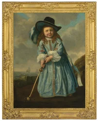 Porträt eines Jungen, der am Ufer Golf spielt, ca. 1658-59