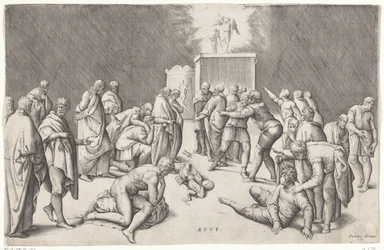 Arche des Bundes im Tempel von Dagon