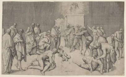 Bundeslade im Tempel von Dagon