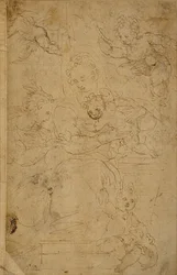 Jungfrau und Kind mit dem kleinen Johannes dem Täufer und einer Heiligen